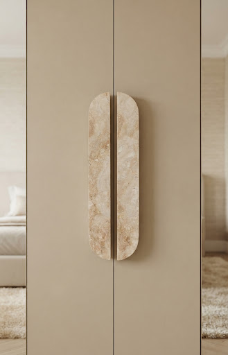 poignee de meuble Poignee de meuble en marbre travertine